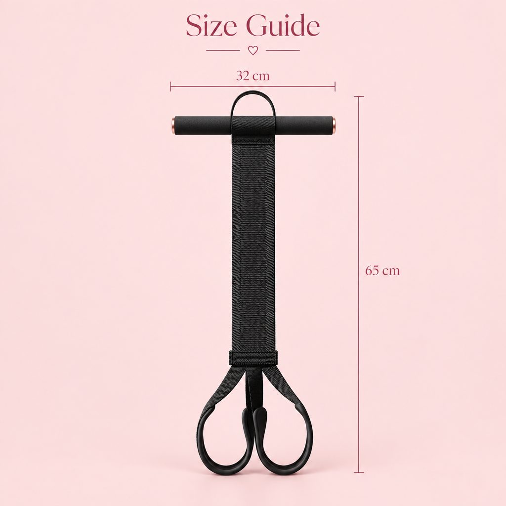 Pink size guide for the strap